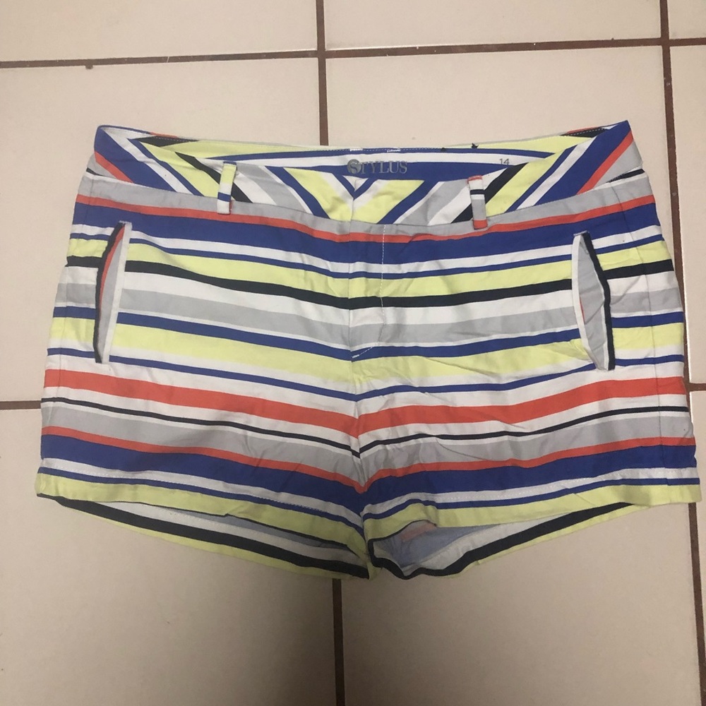 Striped multicolor shorts